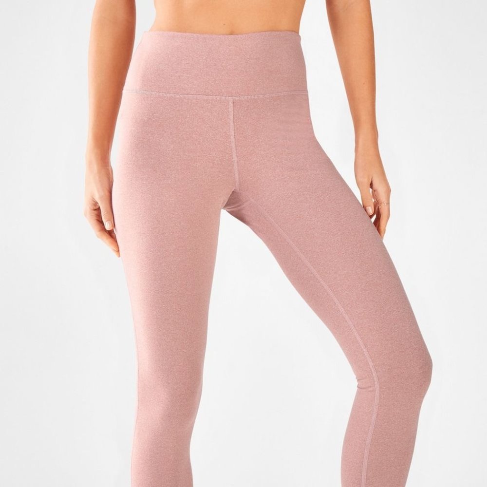 High-Waisted Heathered 7/8 Leggings